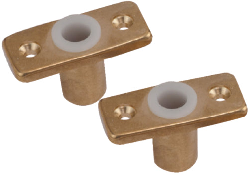 Brass Round Horn Oarlocks, pr.