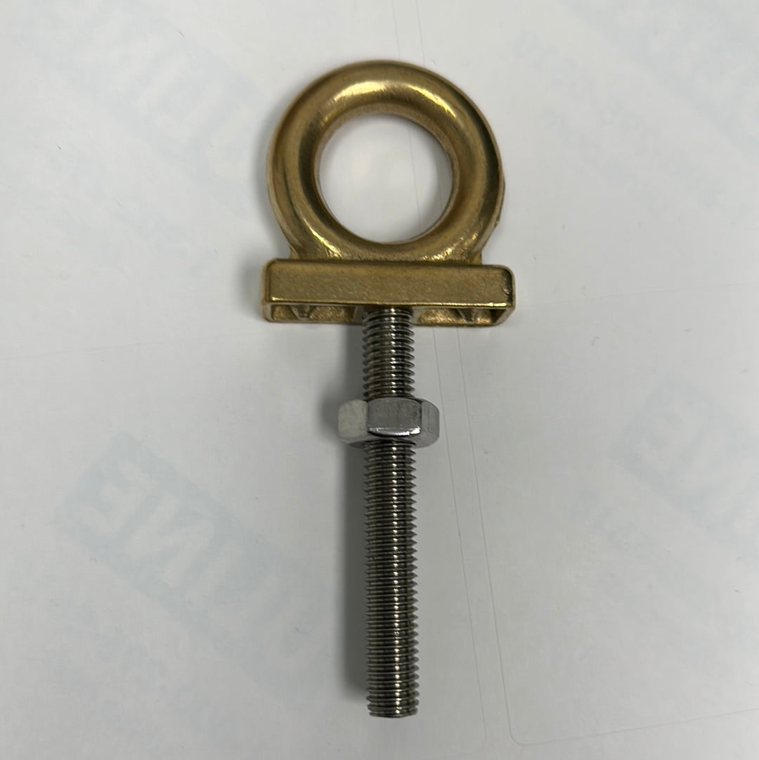 Eye Bolt, with Ring Brass 45mm eye, 50mm thread