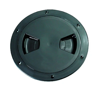 DECK PLATE 8"  BLACK PLASTIC "SCREW-IN"