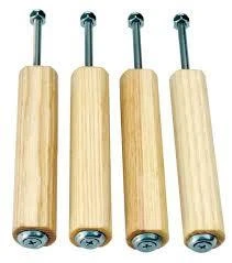 WOOD SEAT HANGERS SET (VARNISHED)