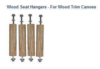 WOOD SEAT HANGERS SET (VARNISHED)