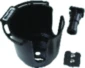Scotty Drink Holder w/Bulkhead/Gunnel/Rod Holder Mt., Black