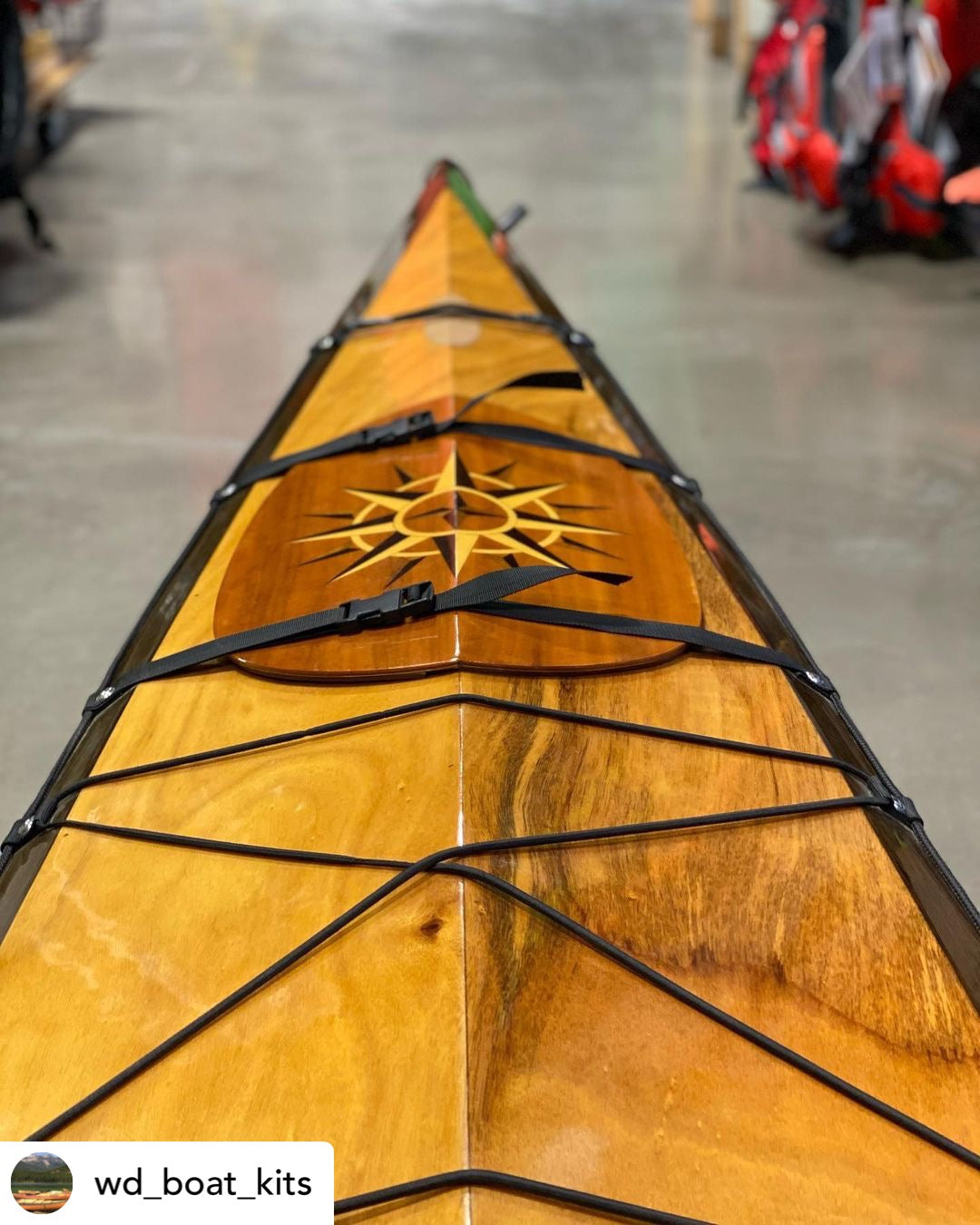 Over the bow with compass inlay