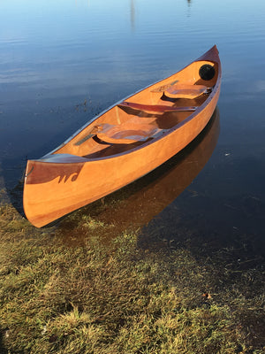 Stitch and Glue 16' Canoe in lake