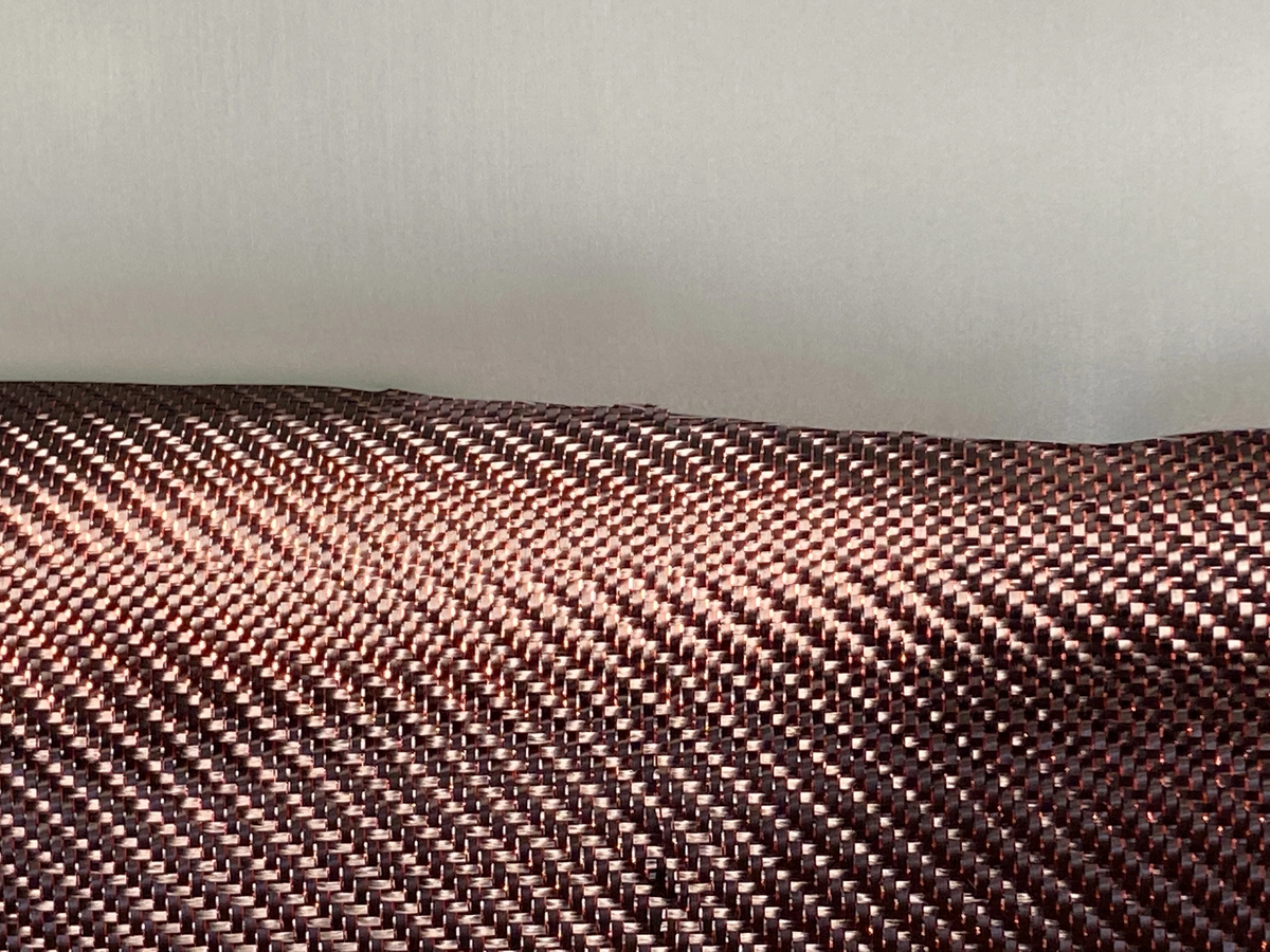 3K Carbon Twill with Red Metallics